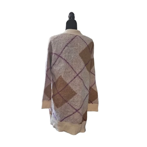 NWT Free People Argyle Avenue Cardigan, Alpaca Wool. New. XS. oversized. - Picture 5 of 11